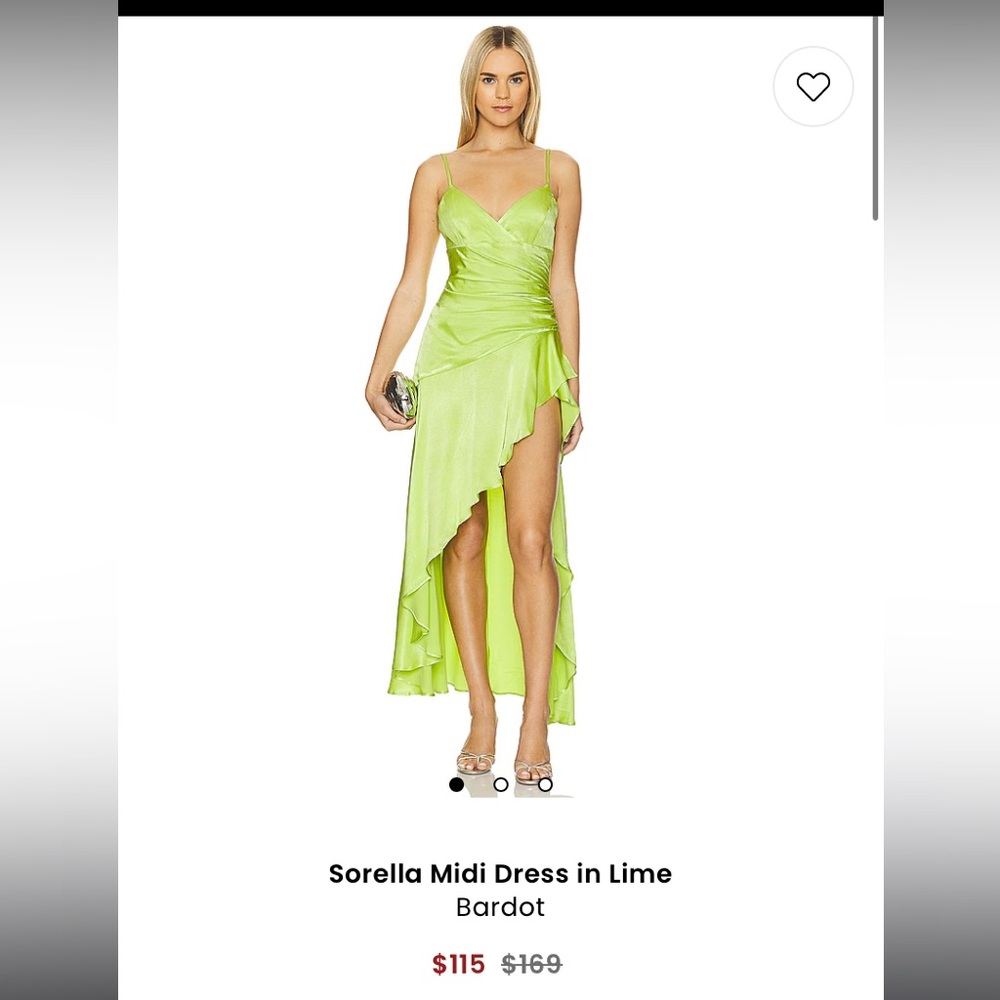 Bardot Sorella Midi Dress in Lime